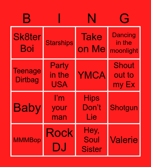 Cheesy Hitz Bingo Card