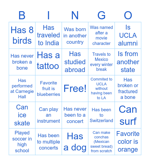 ILL Bingo Card