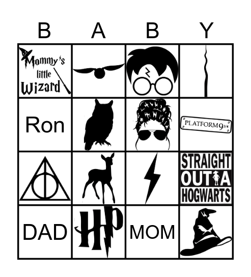 Harry Potter Baby Bingo Card