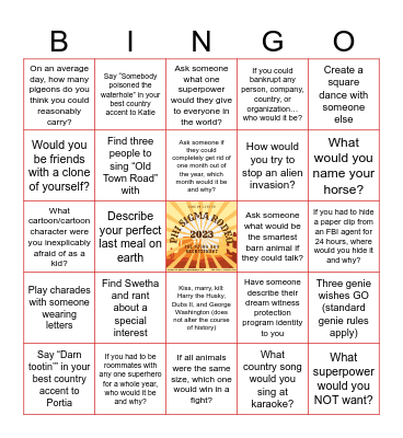 And Bingo Was His Name OH! Bingo Card