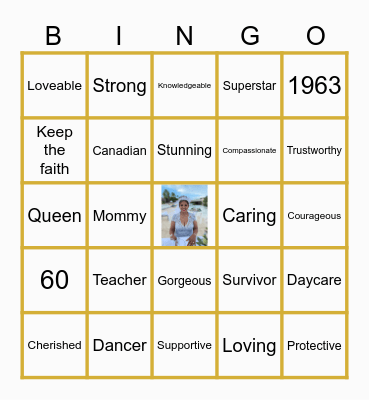 Maria's 60th Birthday Bingo Card