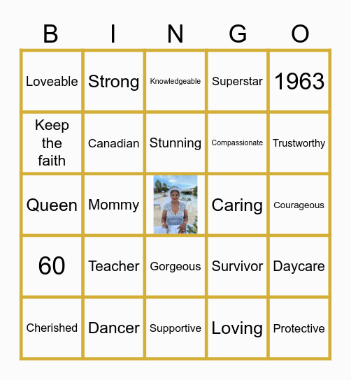 Maria's 60th Birthday Bingo Card