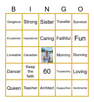 Maria's 60th Birthday Bingo Card