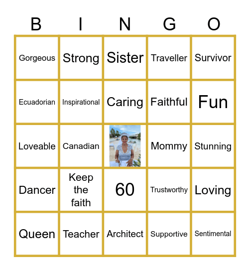 Maria's 60th Birthday Bingo Card
