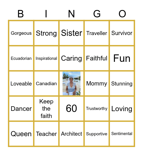 Maria's 60th Birthday Bingo Card