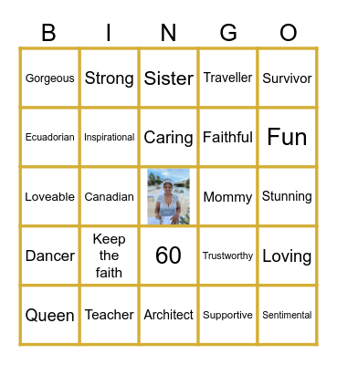Maria's 60th Birthday Bingo Card