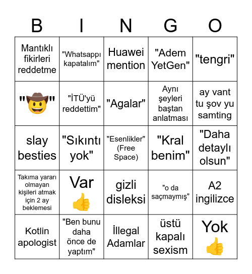 Arda Bingo Card