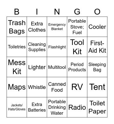 Resources BINGO Card