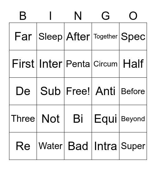 Bingo Card