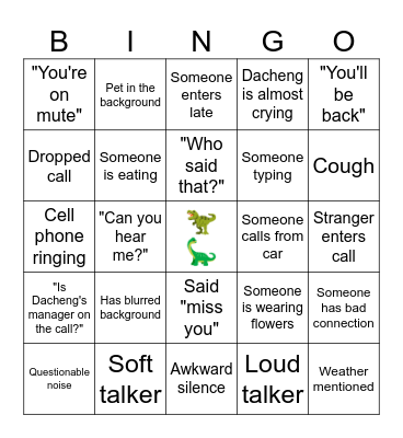 Leigh's Virtual Farewell Party Bingo Card