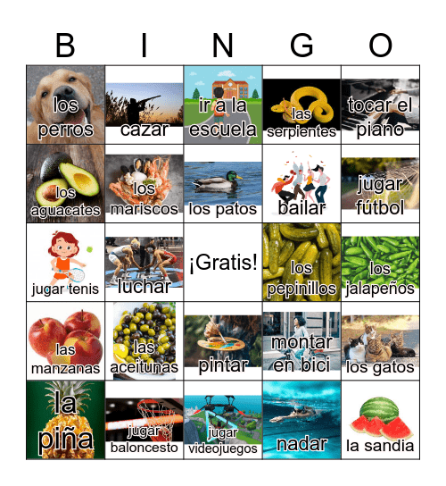 ¿Te gusta(n)...? Bingo Card