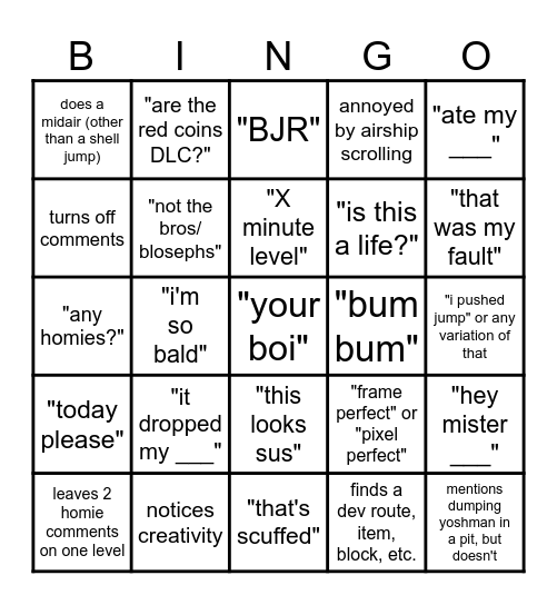 panga bingo Card