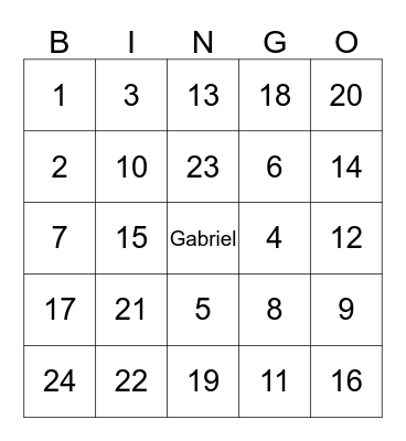 Christi's Baby Shower Bingo Card