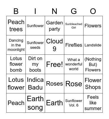 happy belated birthday to earf! Bingo Card