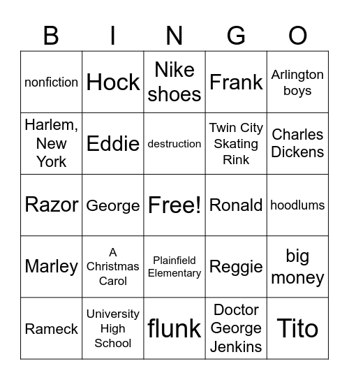 WE BEAT THE STREET Bingo Card