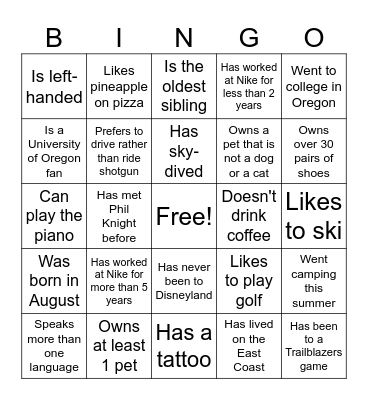 WI Onsite Icebreaker Bingo Card