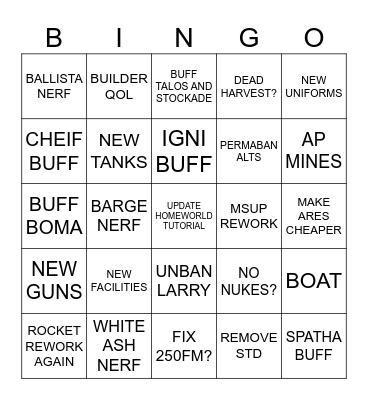 DEVSTREAM Bingo Card