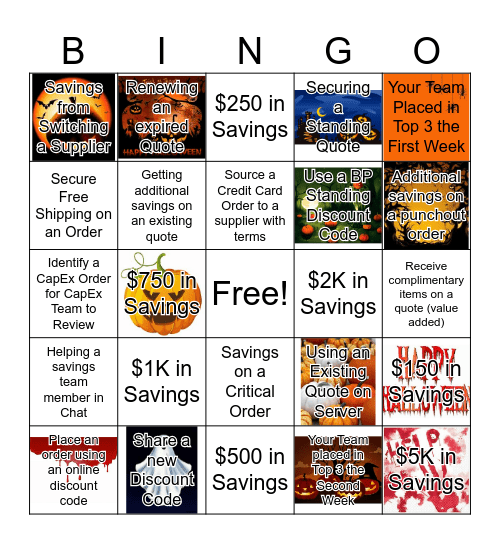 BOO Bingo Card