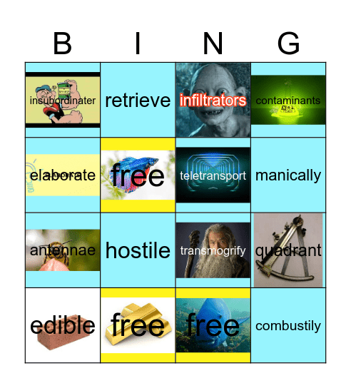 Cody's bingo(ben helped to(maybe) Bingo Card