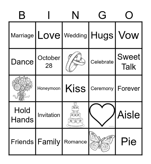 B R I D A L    S H O W E R Bingo Card