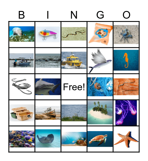 FISHING Bingo Card