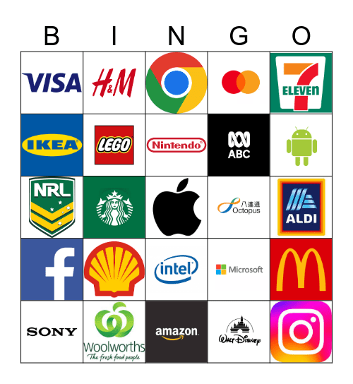 Logos Bingo Card