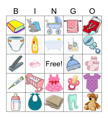 Baby Shower Bingo Card