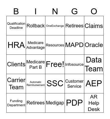 Team Verronca Bingo Card