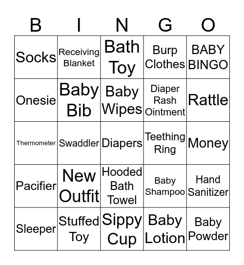 BABY BINGO Card