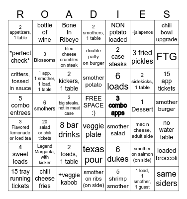 TEXAS BINGO Card