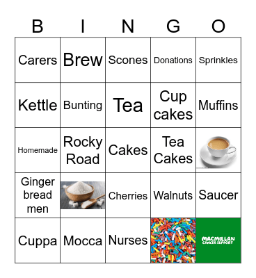 Macmillian Bingo Card