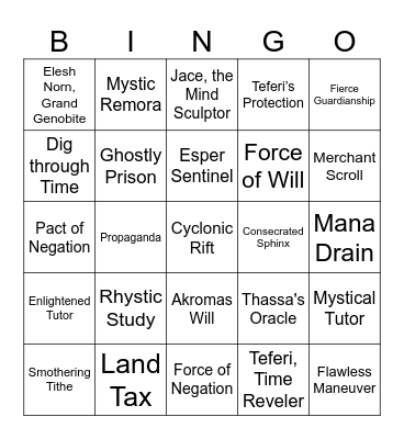Marv's Azorius Deck Bingo Card