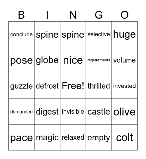 Wilson Substep 7.1 Review Bingo Card