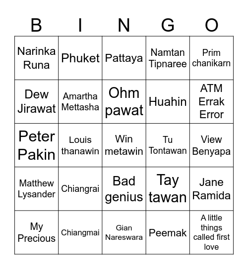 JamesSu Bingo Card