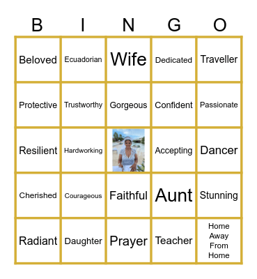 Maria's 60th Birthday Bingo Card