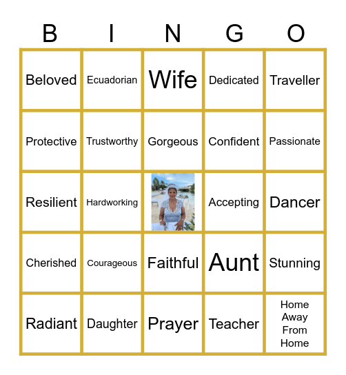 Maria's 60th Birthday Bingo Card