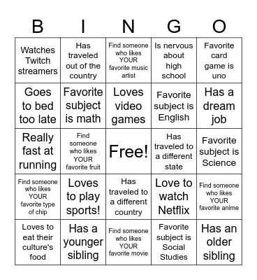 MBK Icebreaker Bingo Card