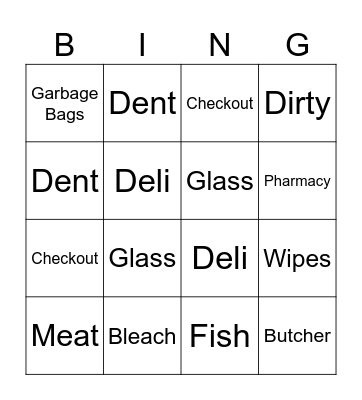 Vocabulary Bingo Card