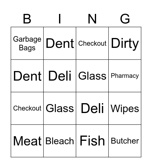 Vocabulary Bingo Card