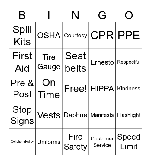 Stream - Hendry/ Glades County Bingo Card