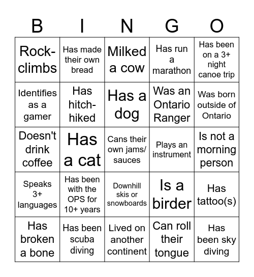 LUPSI Bingo Card