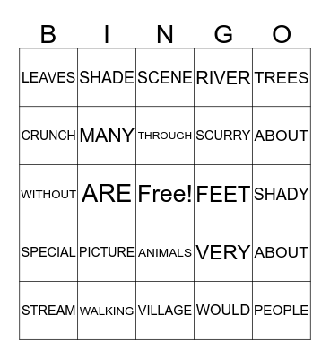SIGHT WORDS Bingo Card