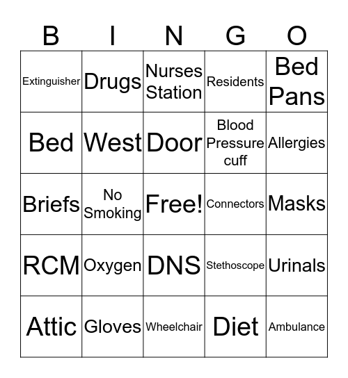 Safety Bingo Card