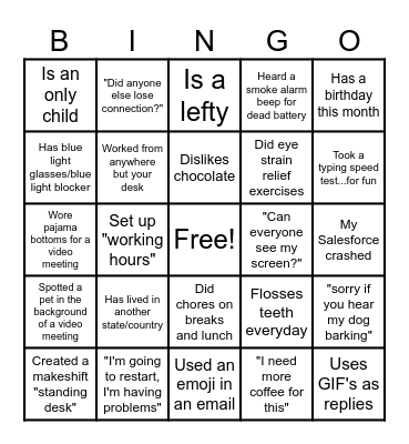 #WFM Bingo Card