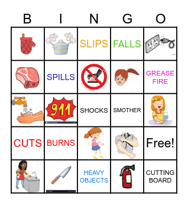 Kitchen Safety Bingo Card