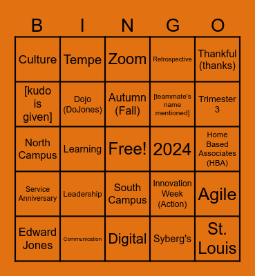 TCC October All-Hands - Bingo Card