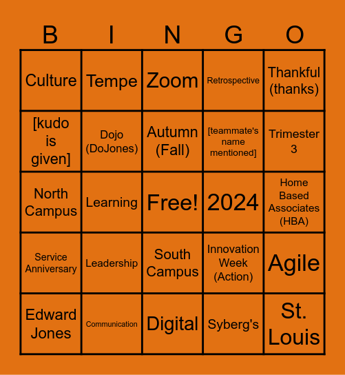 TCC October All-Hands - Bingo Card