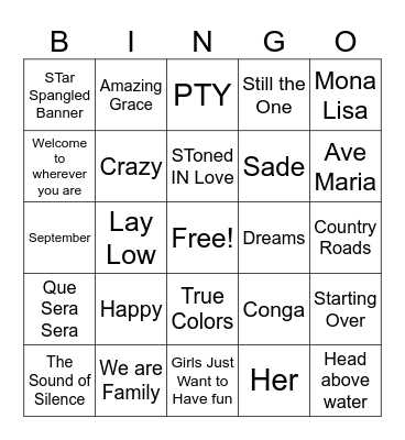 NCALF - Class 22 Bingo Card