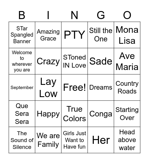 NCALF - Class 22 Bingo Card