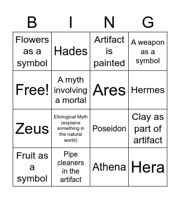 Museum Walk Bingo Card